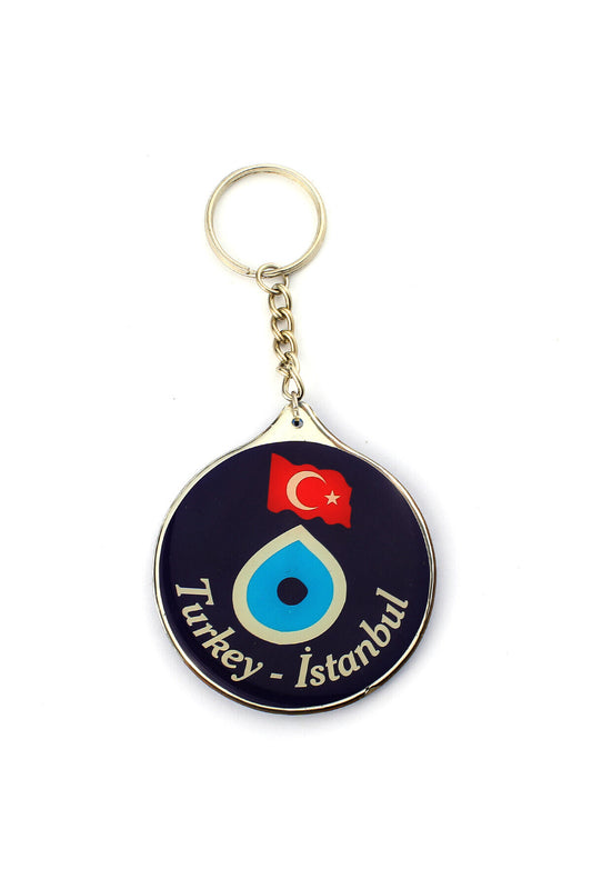 Nazar Boncuk Temalı İstanbul  Yazılı Anahtarlık ''NewLifePromosyon'' MDL160