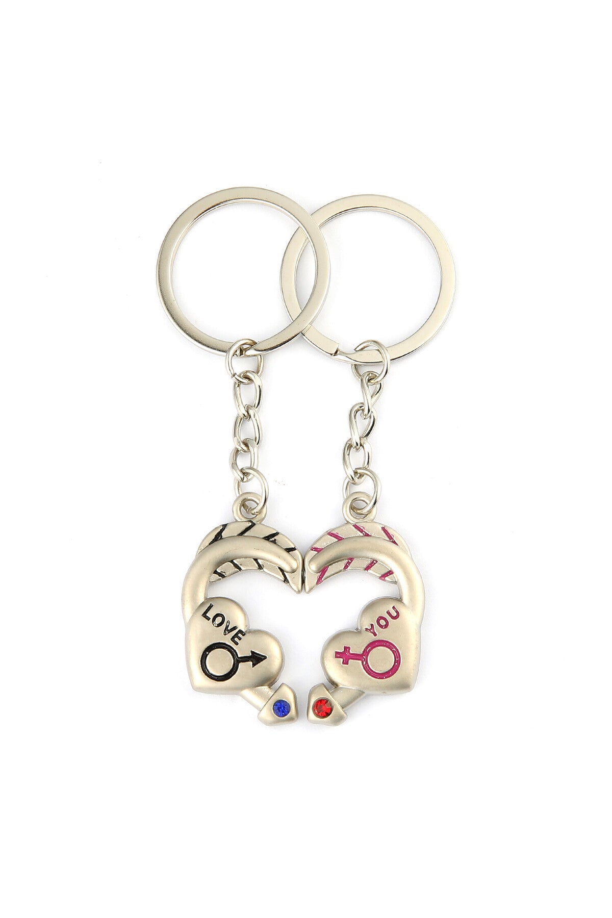 Taşlı Sevgili Çift Tasarımlı Anahtarlık ''NewLifePromosyon'' MDL349