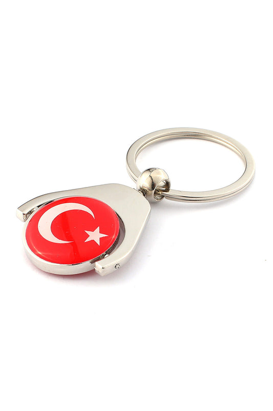 3D Ay Yıldız Logolu Ve Dönerli Anahtarlık ''NewLifePromosyon''