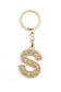 HARF TAŞLI ŞIK ANAHTARLIK GOLD S HARFİ