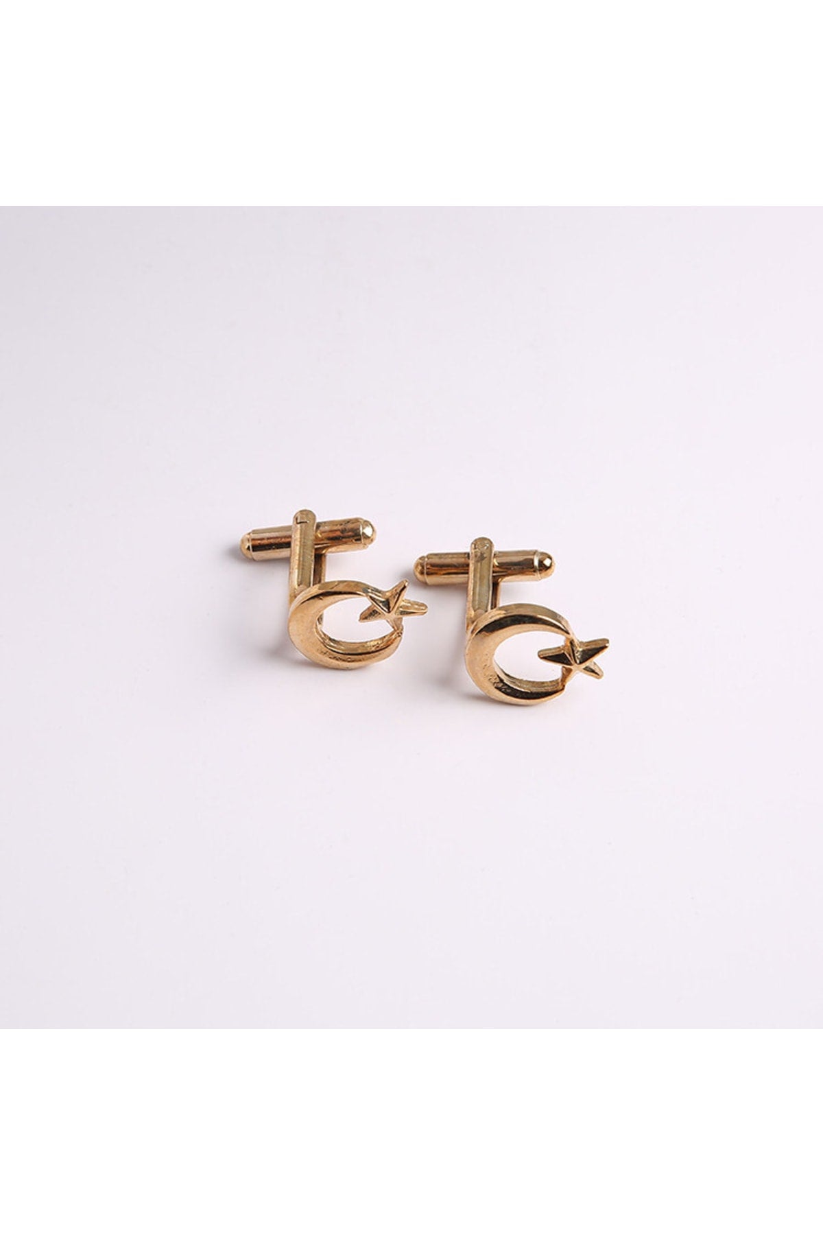 Sarı Ay-yıldız Kol Düğmesi