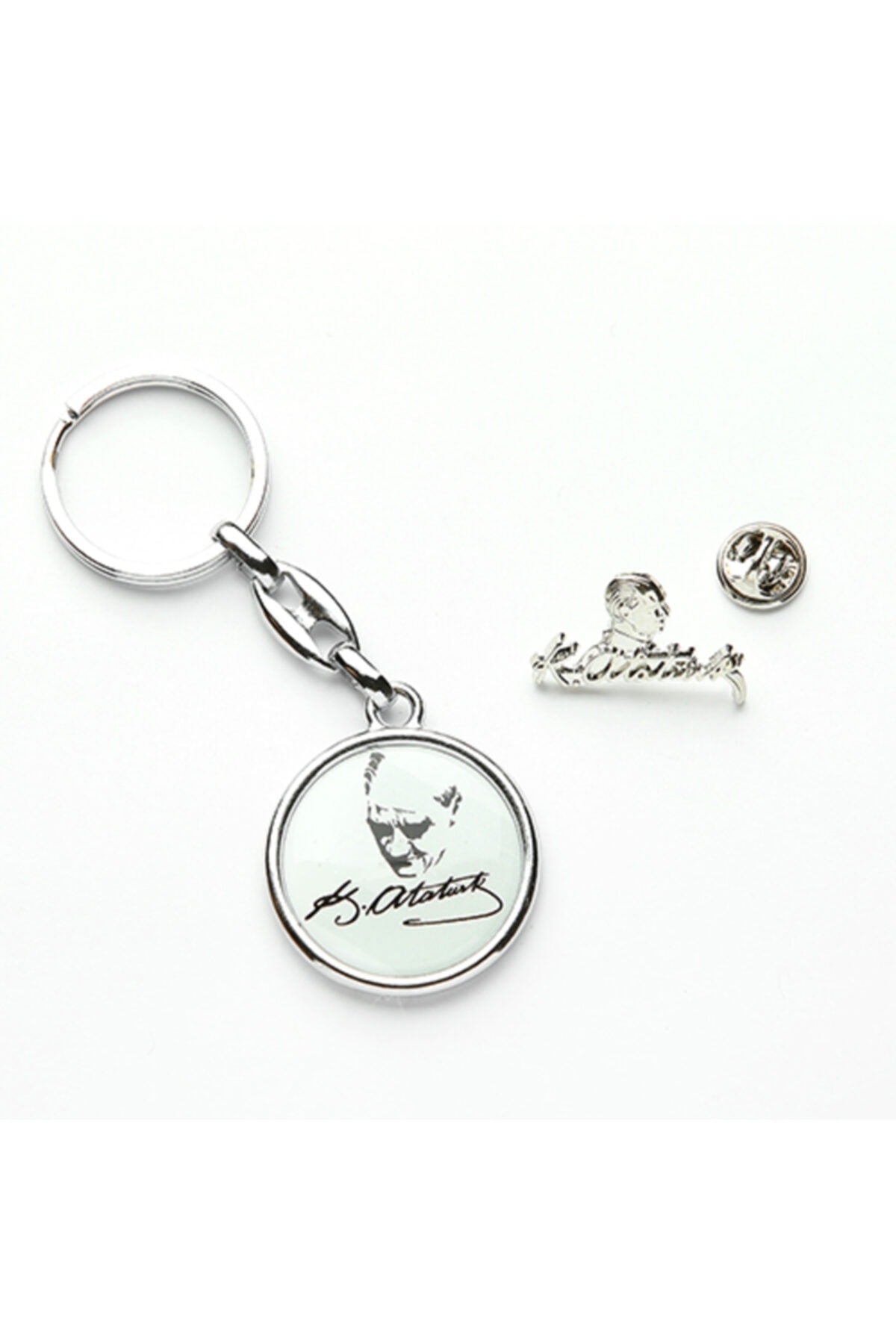 Mustafa Kemal Atatürk Tasarımlı Anahtarlık ve Imza Rozet