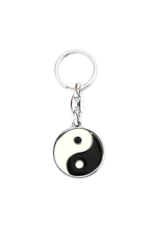 Unisex Ying Yang Siyah Beyaz Tasarımlı Anahtarlık ''NewLifePromosyon'' MDL281