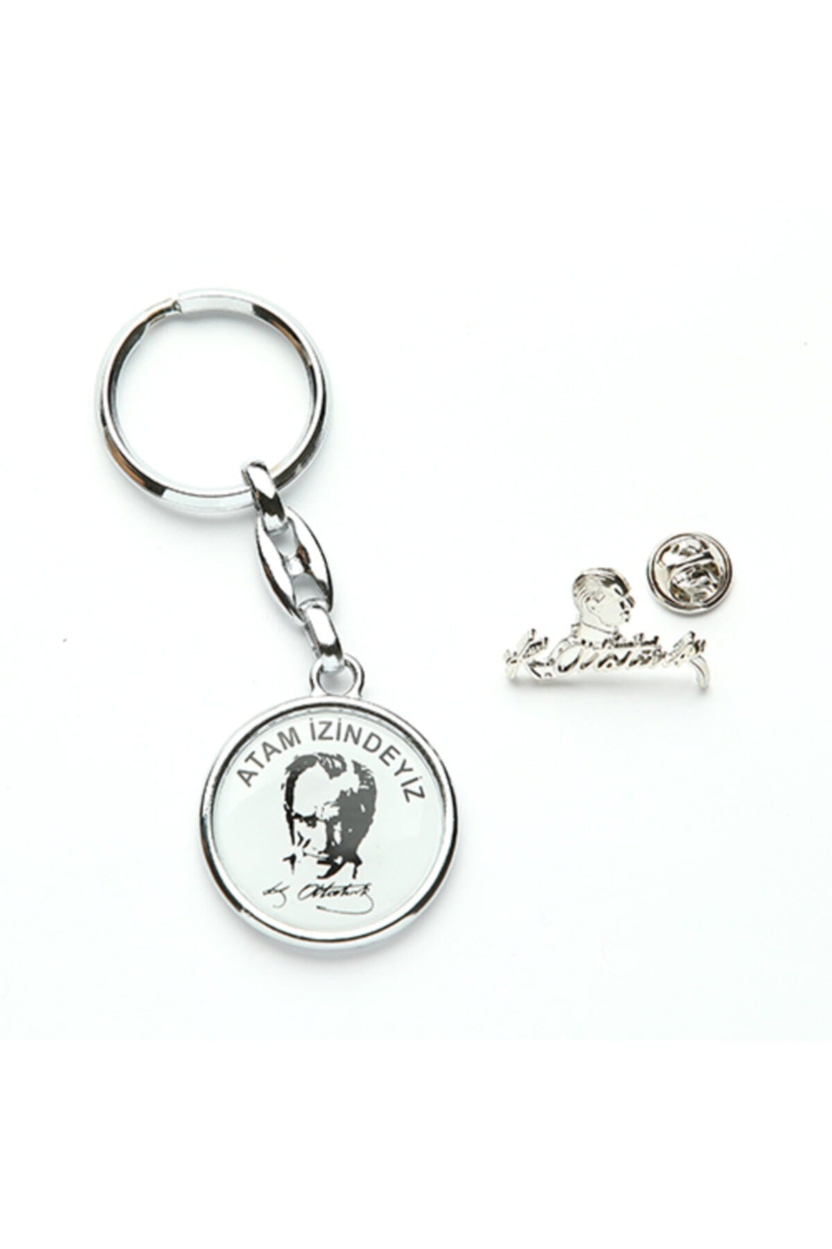 Atam Izindeyiz Anahtarlık + Imza Rozet