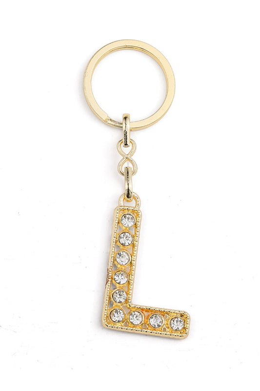HARF TAŞLI ŞIK ANAHTARLIK GOLD L HARFİ
