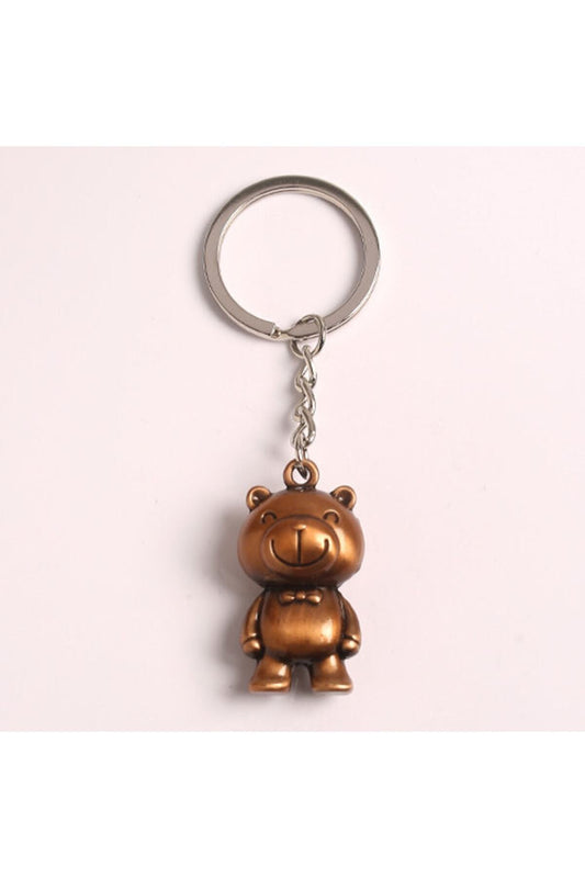 Teddy Tasarımlı Bronz Metal Anahtarlık