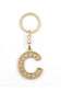 HARF TAŞLI ŞIK ANAHTARLIK GOLD C HARFİ
