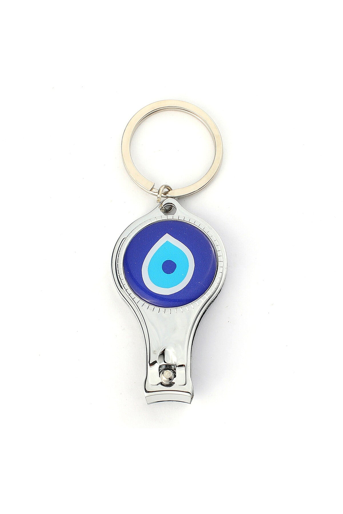 Nazar Boncuğu Logolu Açacaklı Tırnak Makaslı Anahtarlık ''NewLifePromosyon'' MDL135