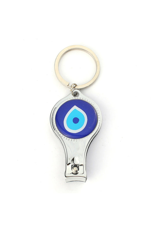 Nazar Boncuğu Logolu Açacaklı Tırnak Makaslı Anahtarlık ''NewLifePromosyon'' MDL135