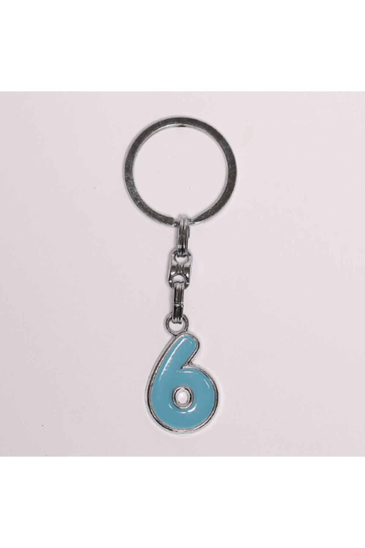 Yenihayat Açık Mavi 6 Rakamlı Çelik Anahtarlık