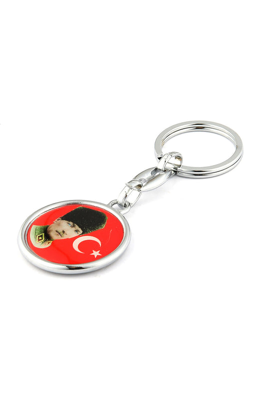 Bayrak Ve Mustafa Kemal Atatürk Logolu Anahtarlık ''NewLifePromosyon'' MDL217