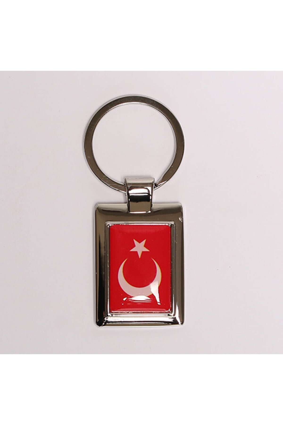 Türk Bayrağı Temalı Anahtarlık Çelik