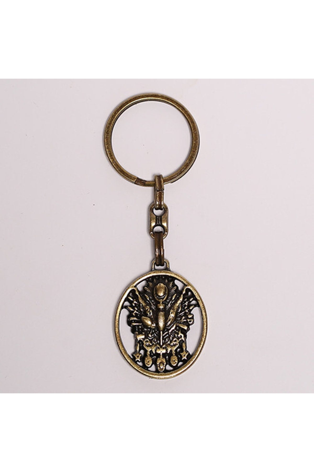 Osmanlı Tuğrası Temalı Bronz Anahtarlık