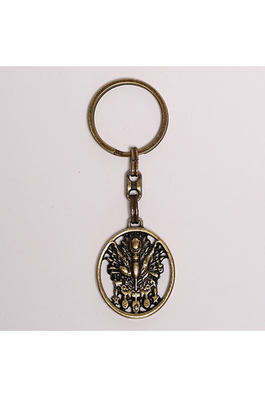 Osmanlı Tuğrası Temalı Bronz Anahtarlık