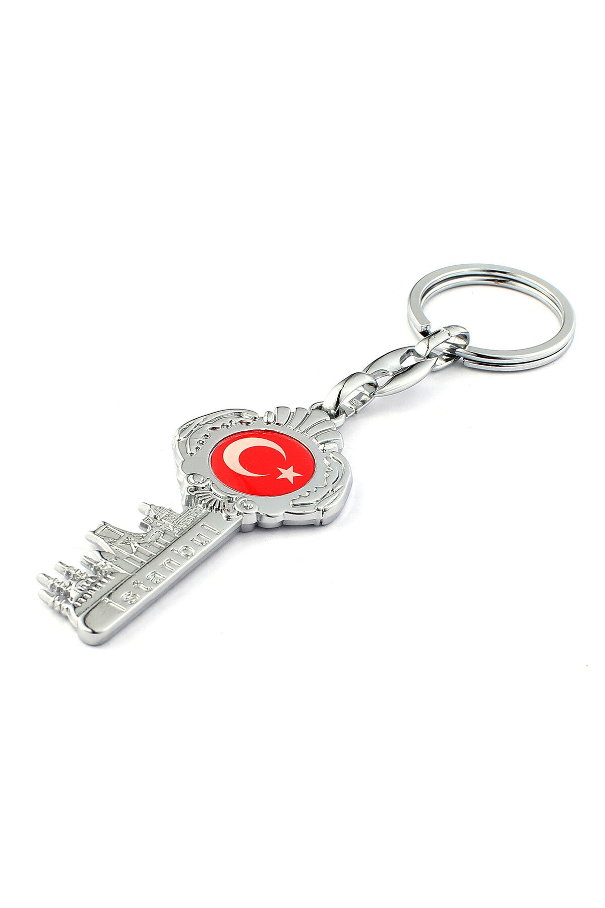 İstanbul Silüetli Ay Yıldızlı Anahtar Tasarımlı Anahtarlık ''NewLifePromosyon''