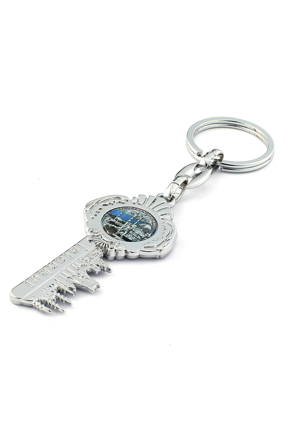İstanbul Silüetli Süleymaniye Logo  Ve Anahtar Tasarımlı Anahtarlık ''NewLifePromosyon'' MDL96