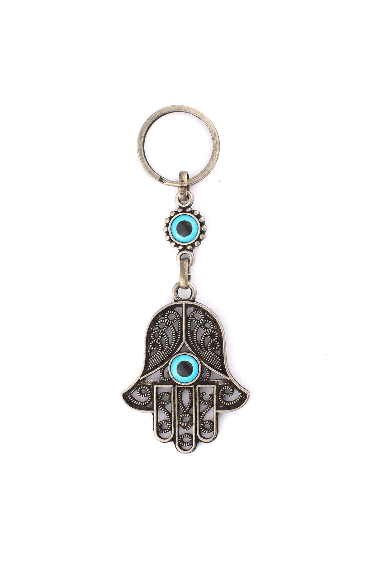 Eskitme Fatma Ana Eli Nazar Boncuklu Metal Anahtarlık ''NewLifePromosyon'' MDL481