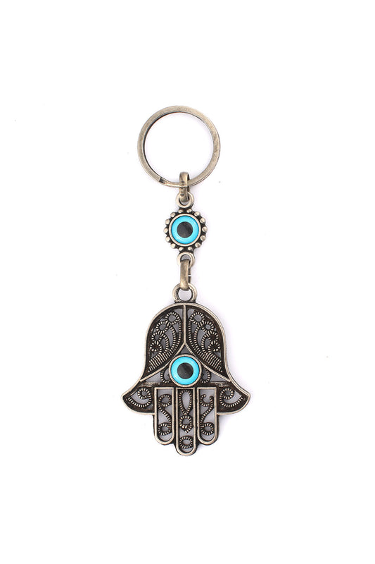 Eskitme Fatma Ana Eli Nazar Boncuklu Metal Anahtarlık ''NewLifePromosyon'' MDL481