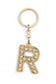 HARF TAŞLI ŞIK ANAHTARLIK GOLD R HARFİ