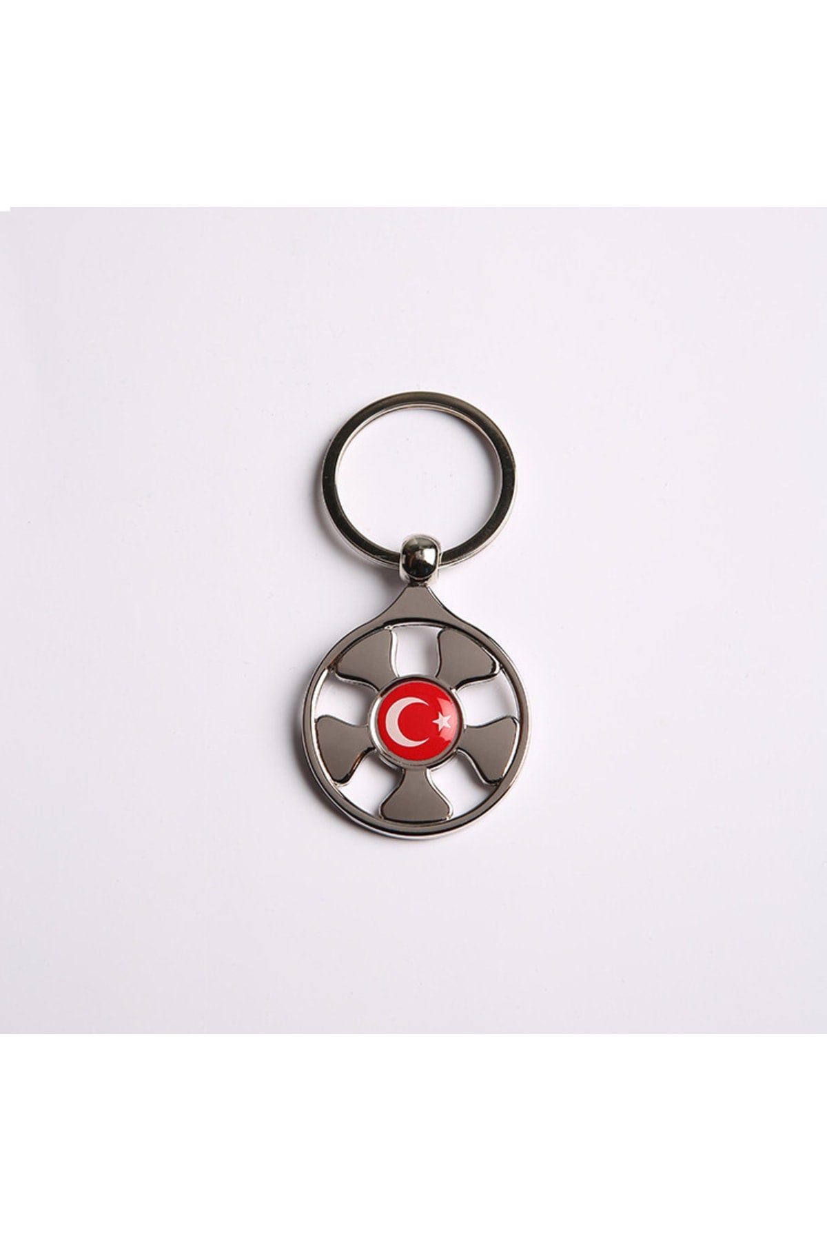 Bayrak Temalı Çelik Anahtarlık