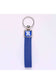 Mavi Deri Saplı Harf Anahtarlık