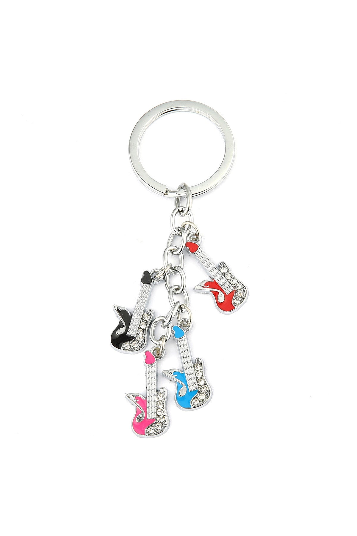 Taşlı Renkli Gitar Tasarımlı Anahtarlık ''NewLifePromosyon'' MDL323