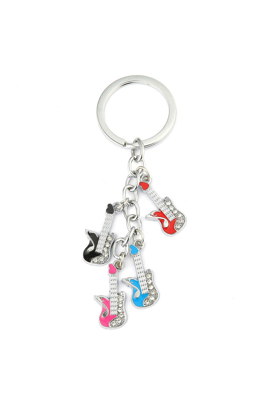 Taşlı Renkli Gitar Tasarımlı Anahtarlık ''NewLifePromosyon'' MDL323