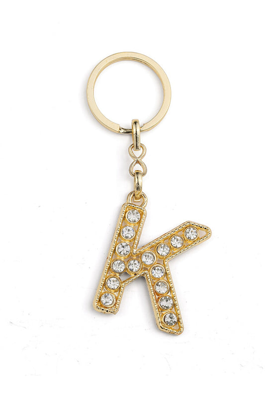 HARF TAŞLI ŞIK ANAHTARLIK GOLD K HARFİ