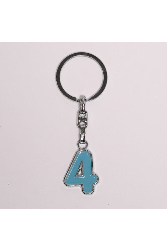 Yenihayat Açık Mavi 4 Rakamlı Çelik Anahtarlık