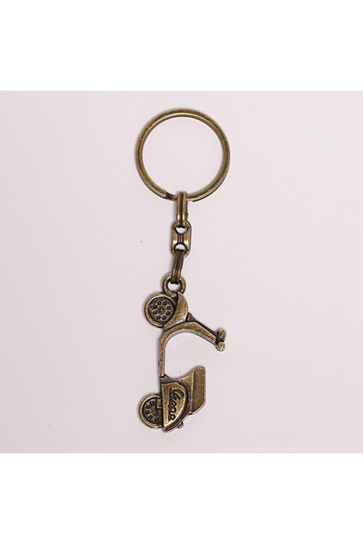 Scoter Motor Figürlü Bronz Rengi Anahtarlık