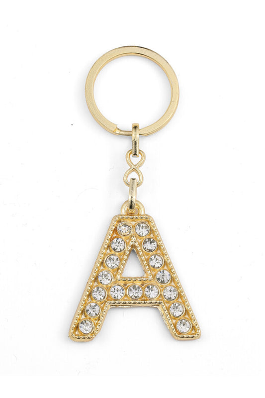 HARF TAŞLI ŞIK ANAHTARLIK GOLD A HARFİ