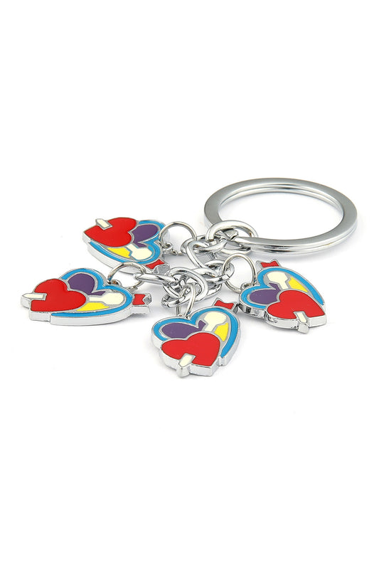 Renkli Kalpler Tasarımlı Anahtarlık ''NewLifePromosyon'' MDL524