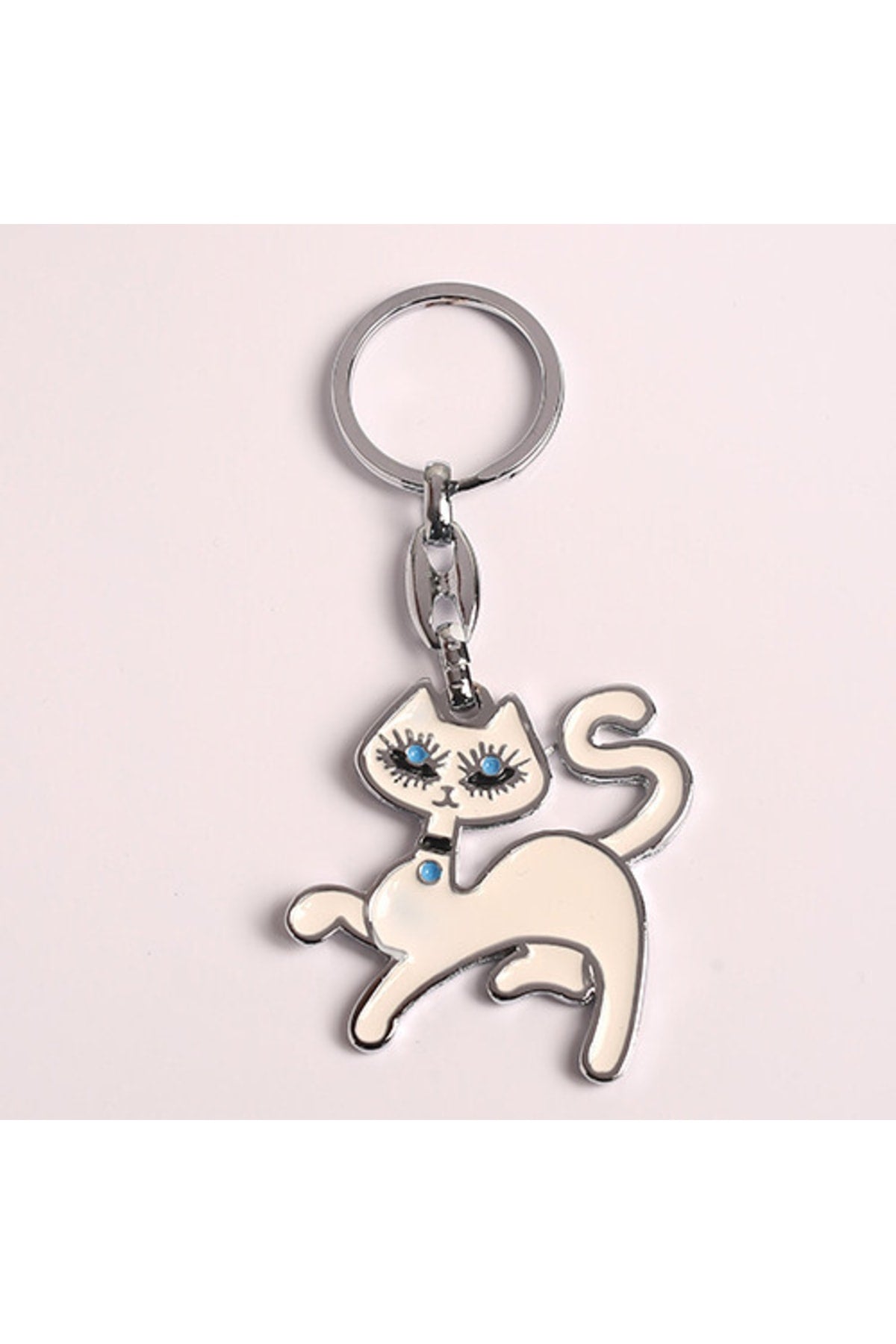 Kedi Tasarımlı Metal Anahtarlık