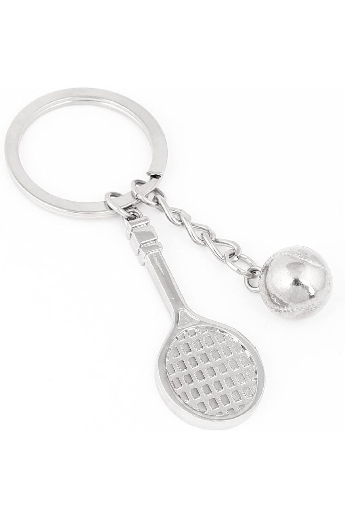 3D Tenis Topu Ve Raket Metal Tasarımlı Anahtarlık ''NewLifePromosyon'' MDL383