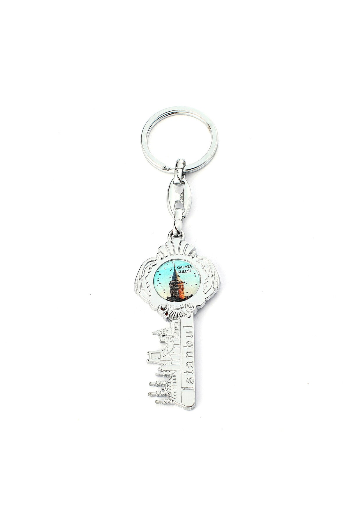 İstanbul Silüetli Galata Kulesi  Ve Anahtar Tasarımlı Anahtarlık ''NewLifePromosyon'' MDL95