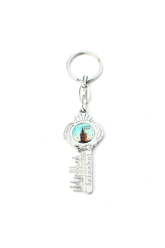 İstanbul Silüetli Galata Kulesi  Ve Anahtar Tasarımlı Anahtarlık ''NewLifePromosyon'' MDL95
