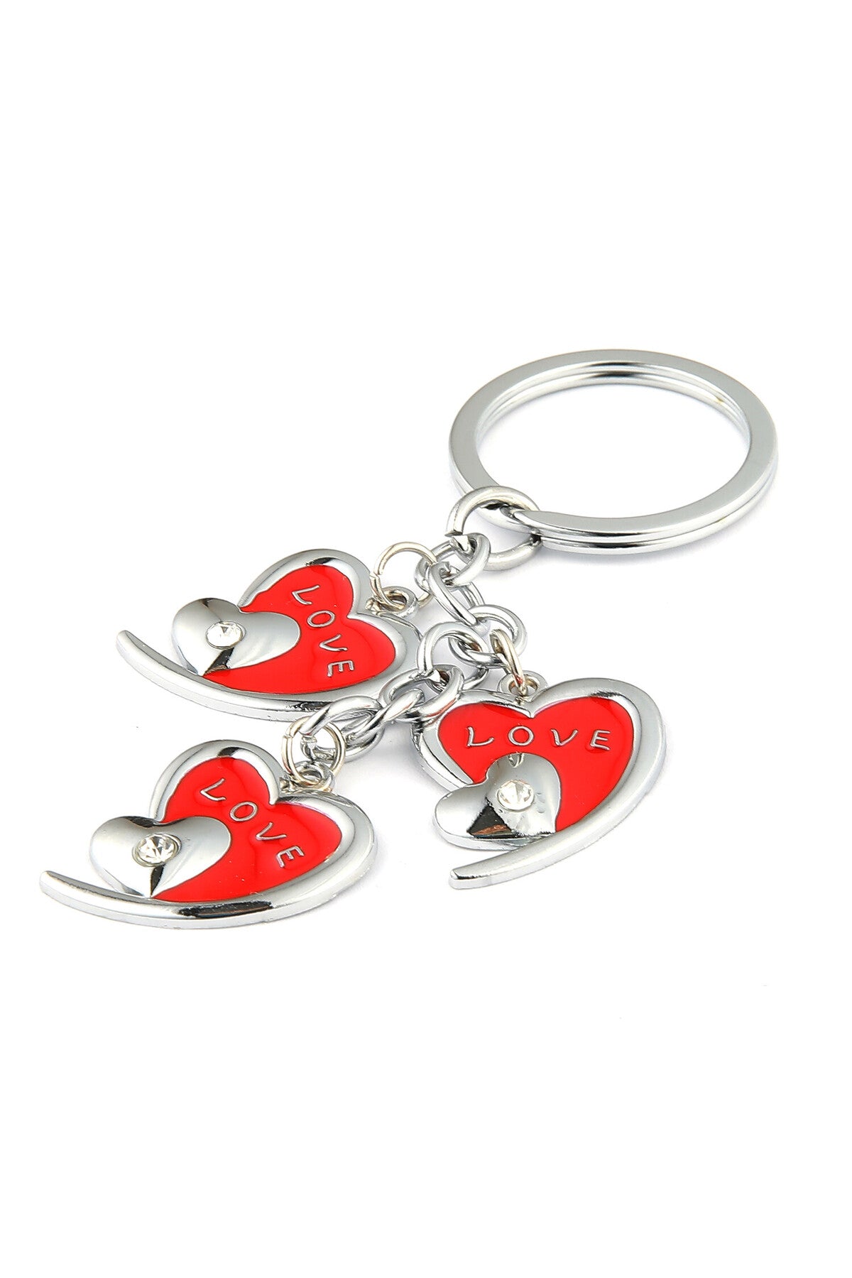 Love Yazılı Taşlı Kalp Tasarımlı Anahtarlık ''NewLifePromosyon'' MDL326