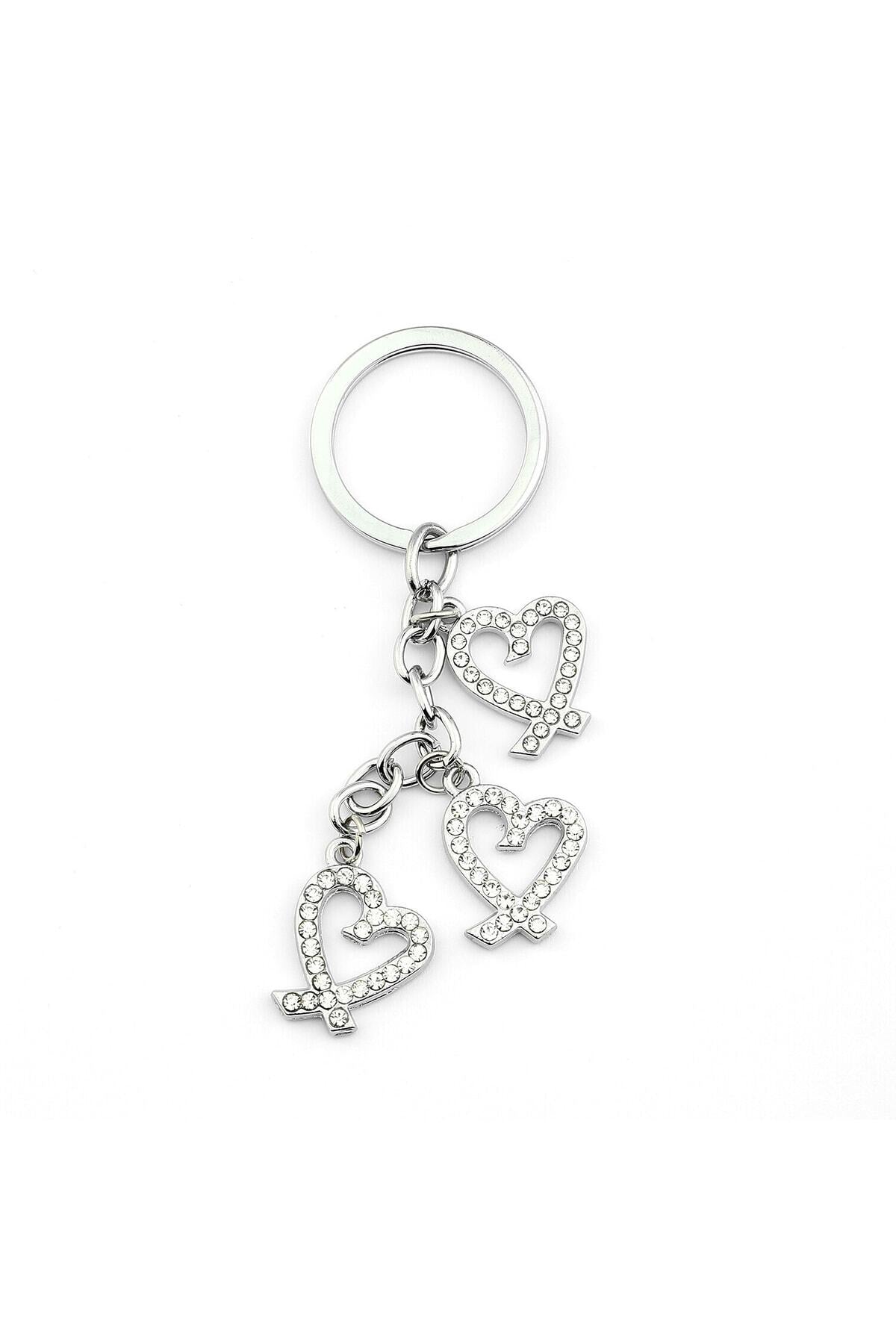 Taşlı Kalp Figürlü Anahtarlık