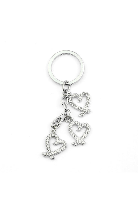 Taşlı Kalp Figürlü Anahtarlık