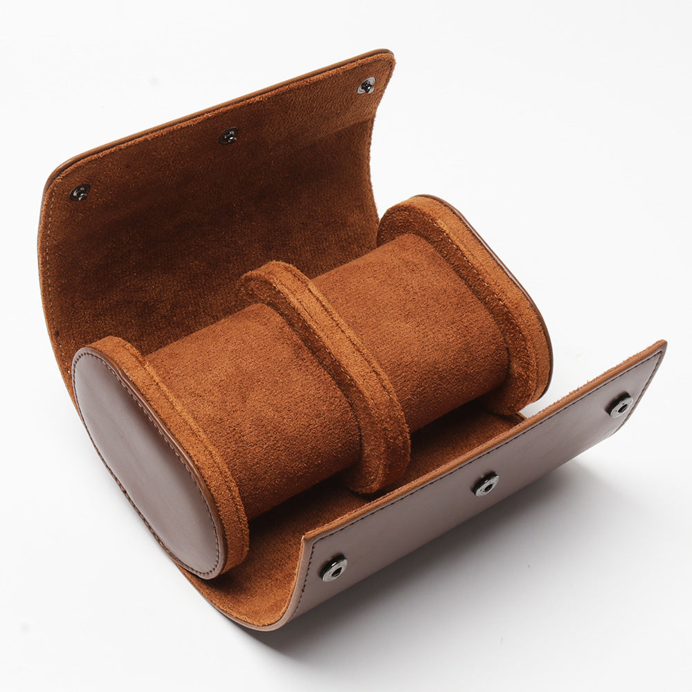 Leather Watch Roll Case Travel Watch Roll Box Single Watch 